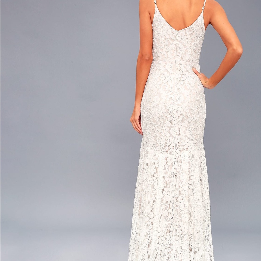 Flynn White Lace Maxi Dress